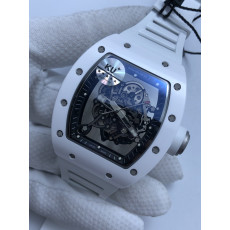 (준비완료/특급배송/예상수령7일)NO.145/KV공장 V3 리차드밀 RM055 화이트세라믹 스켈레톤다이얼 그레이 화이트러버