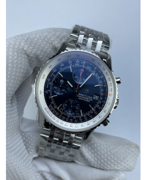 (준비완료/특급배송)NO.2485/ KOR공장 브라이틀링 네비타이머 41MM 블루 브슬+가죽 A13324121C1A1