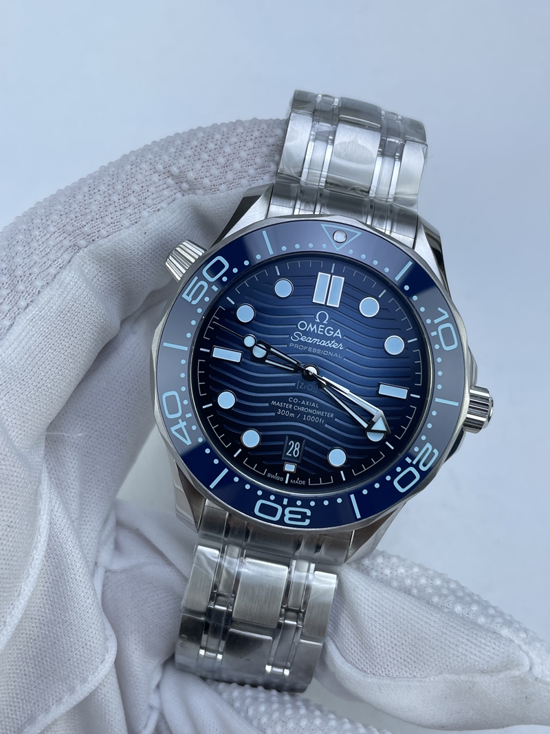 (준비완료/특급배송)NO.2934/VS공장 오메가 씨마스터 다이버 300M 스틸 블루다이얼 브레이슬릿V4 VS8800 (최신무브업버전)