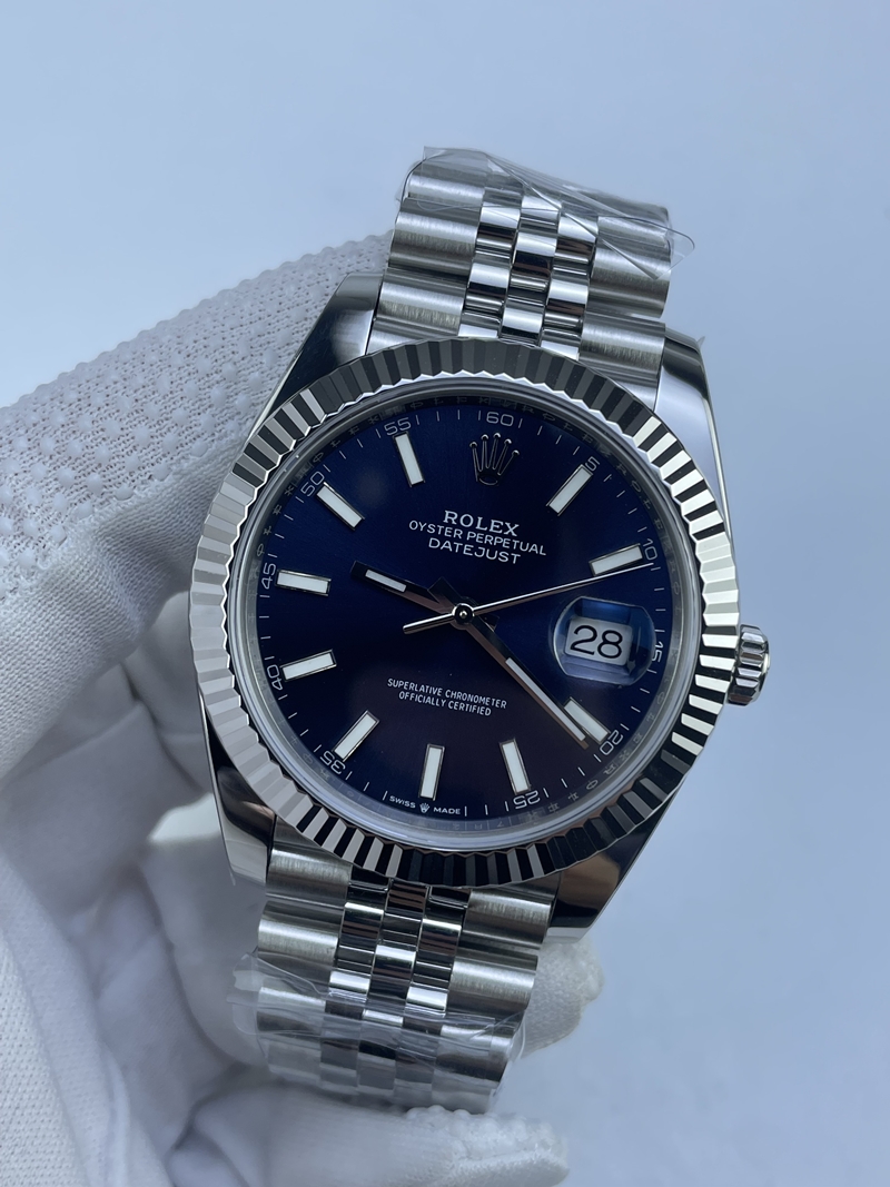 (준비완료/특급배송)NO.3251/롤렉스 데이저스트 41 블루 바 인덱스 126334 QP공장